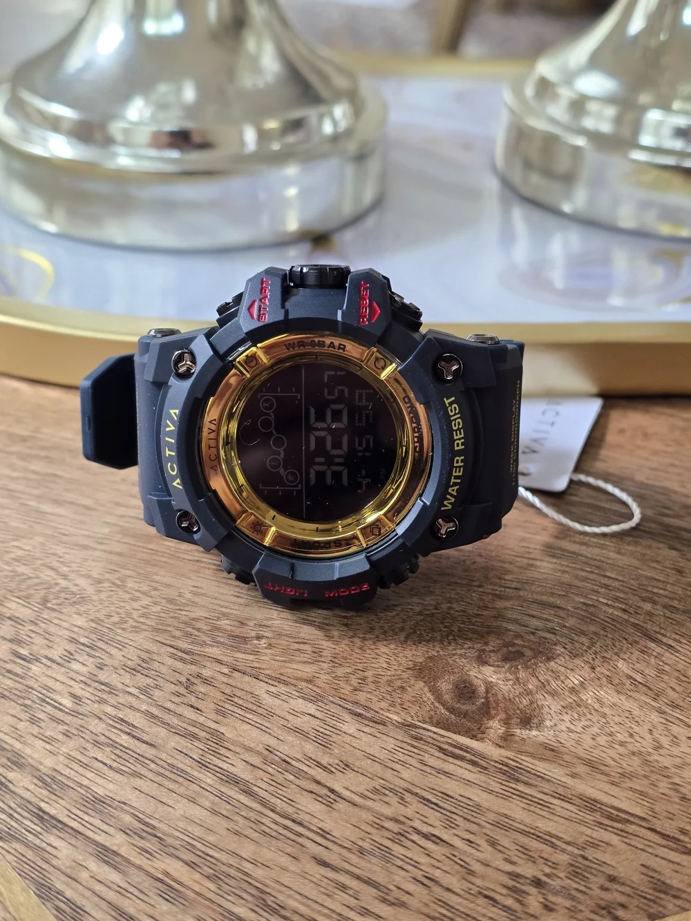 Ativa Black and Gold Digital Sports Watch - Water Resistant